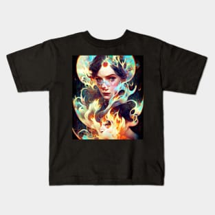 Fire Godess Kids T-Shirt